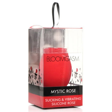Elevate your pleasure with the luxurious Bloomgasm Mystic Rose Sucking & Vibrating Silicone Rose toy, designed for both vibrating and suction sensations.